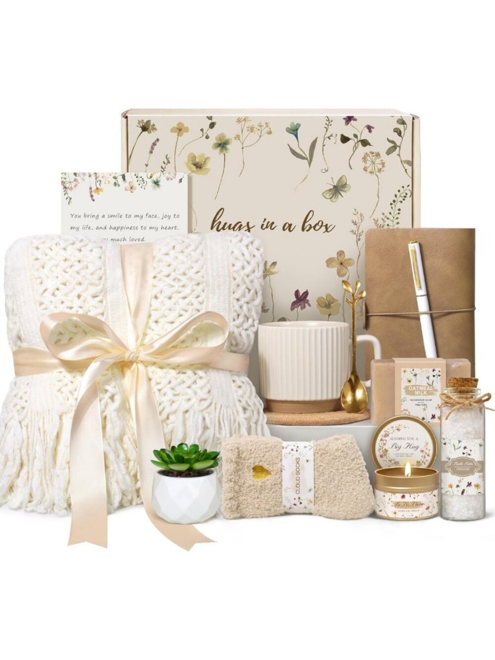 Thoughtful Birthday Gift Box for Women | Self-Care Package & Sending Hugs
